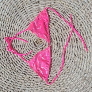 Glitter pink bikini top